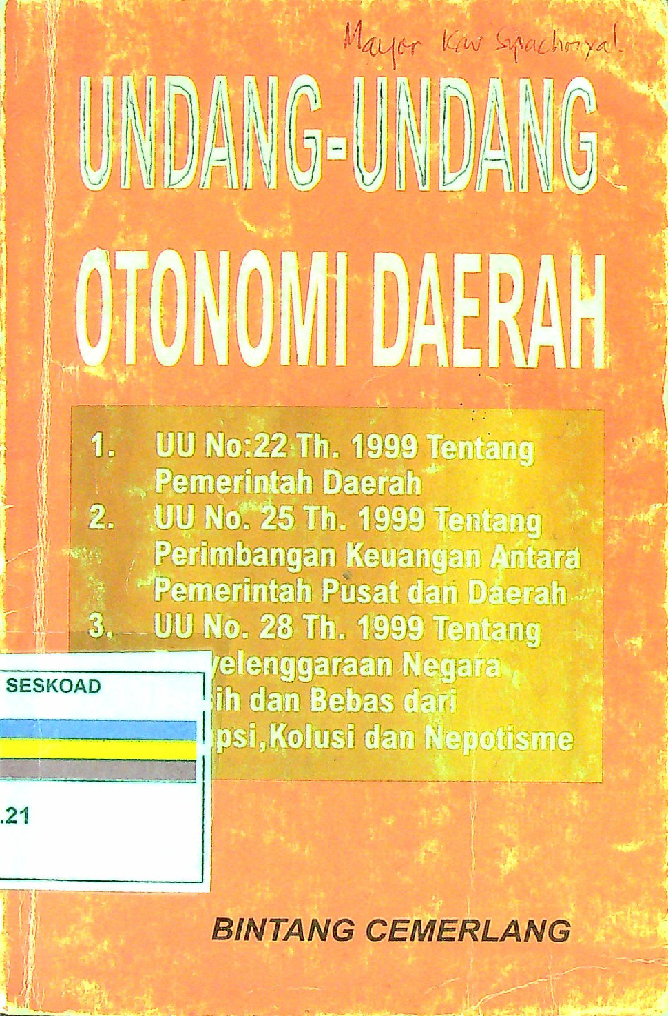 Undang-Undang Otonomi Daerah 1999